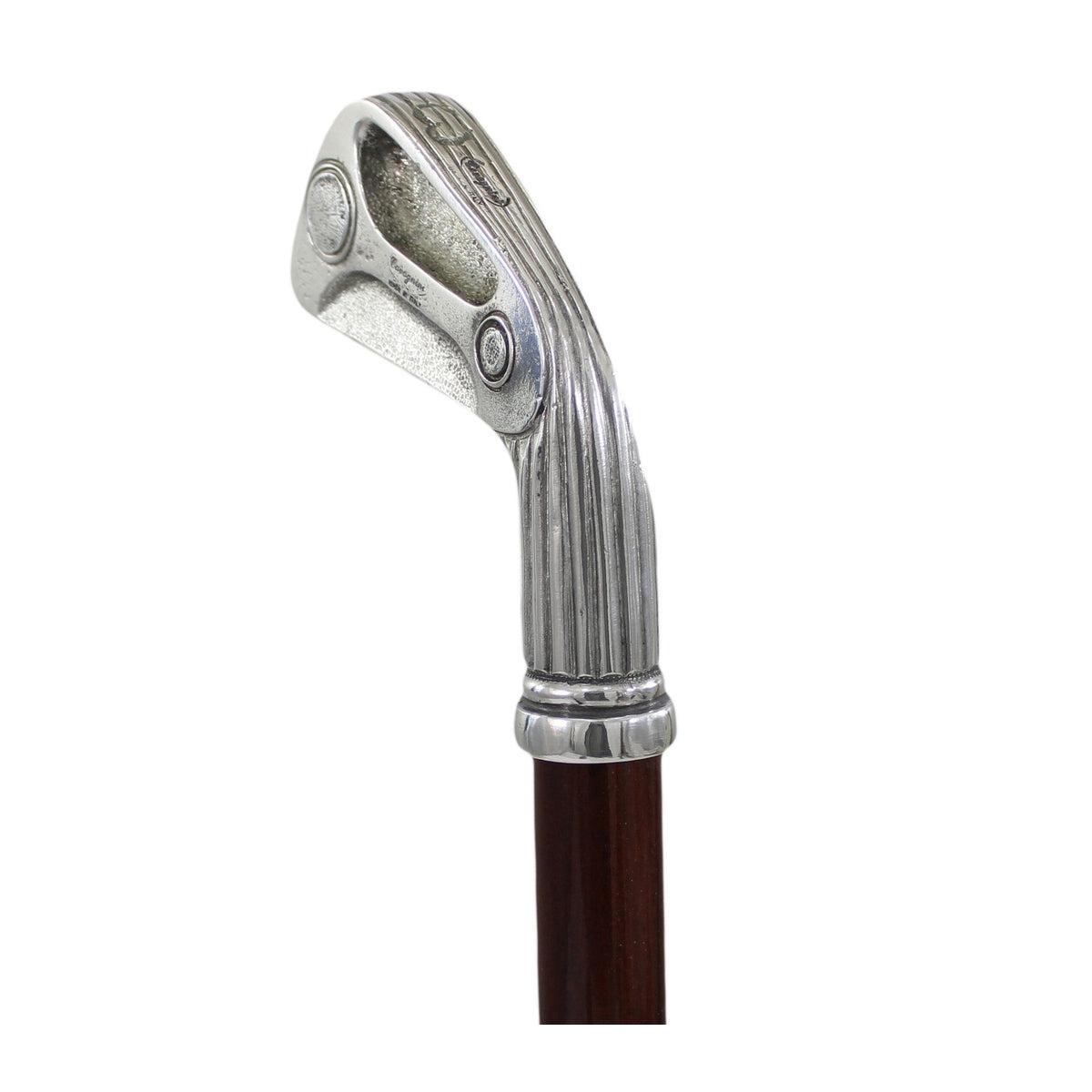 Custom Knob Golf Walking Stick - Solid Pewter Golf Club Handle