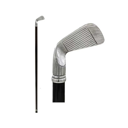 Custom Knob Golf Walking Stick - Solid Pewter Golf Club Handle