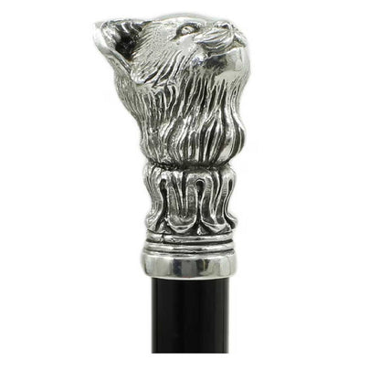 Custom Pewter Cat Cane Or Walking Stick Handmade in Italy