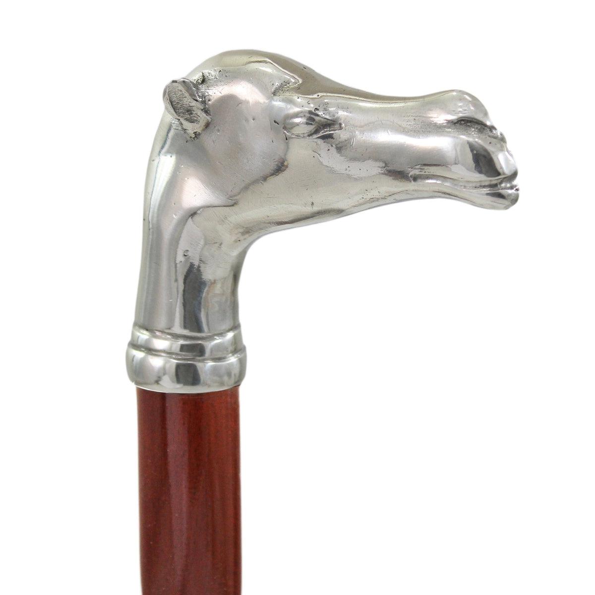 Custom Pure Pewter Camel Cane or Walking Stick