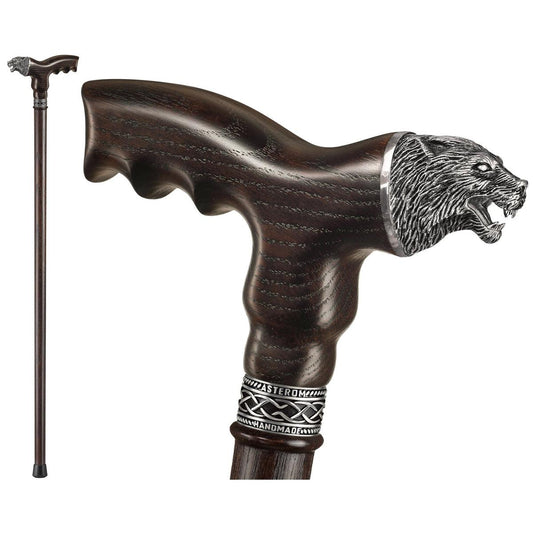 Handmade Wolf Head Cane for Men and Women - Direwolf - Fashionable Walking  Stick Cool Wooden Walking Cane : : Handmade Products