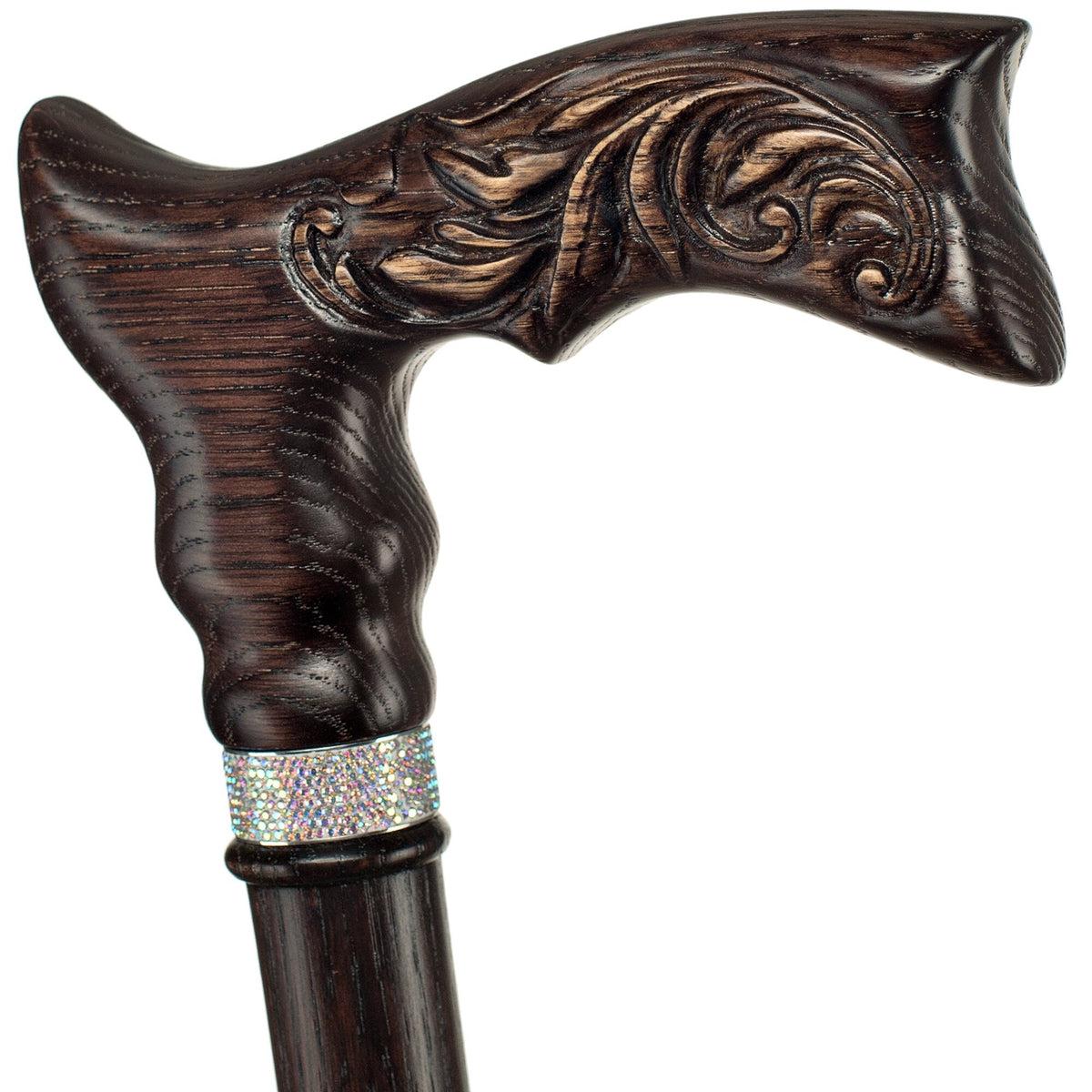 Elegant Wooden Walking Cane Stick Fox, Cool Wood Carved Cane for Women,  Ladies Stylish Gift for Her Comfortable Walking Stick 